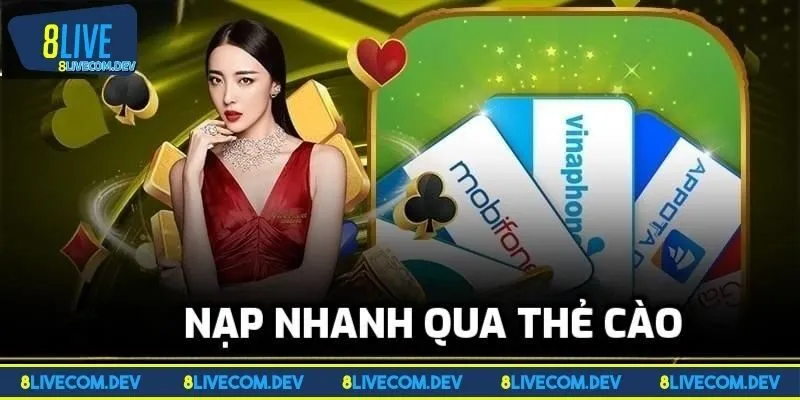 Nạp nhanh qua thẻ cào điện thoại
