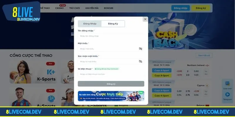 Đăng nhập là bước đầu tiên để rút tiền